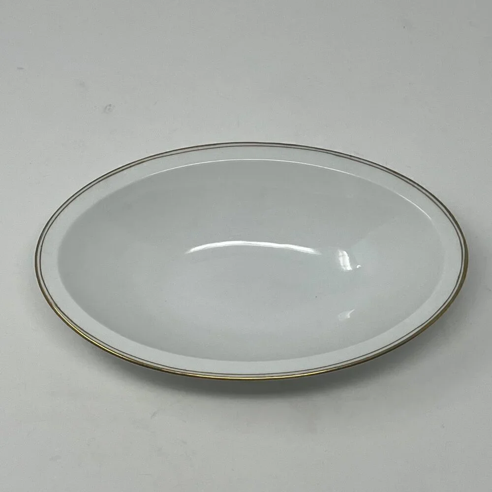 Royal Innsbruck Vienna china serving dish small white gold Czechoslovakia